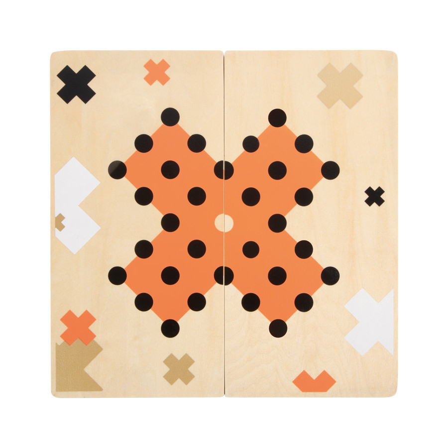 Gra planszowa samotnik + młynek Złota Edycja / Small Foot Design