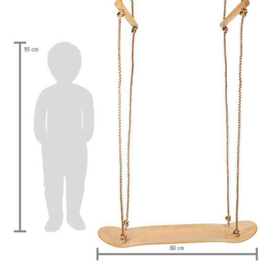 Drewniana huśtawka w kształcie deskorolki / Small Foot Design