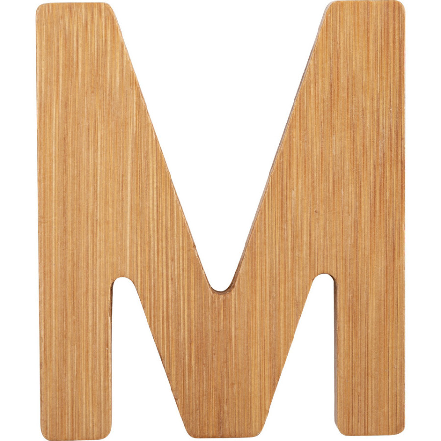Bambusowy alfabet - literki na ścianę "M" 1 szt. / Small Foot Design Bambusowy alfabet - literki na ścianę "M" 1 szt. / Small Foot Design