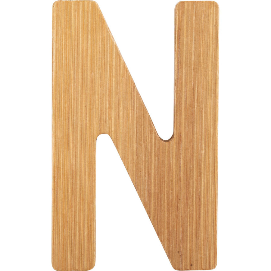 Bambusowy alfabet - literki na ścianę "N" 1 szt. / Small Foot Design Bambusowy alfabet - literki na ścianę "N" 1 szt. / Small Foot Design