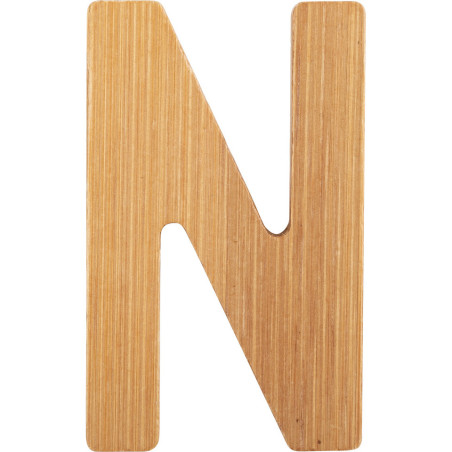 Bambusowy alfabet - literki na ścianę "N" 1 szt. / Small Foot Design