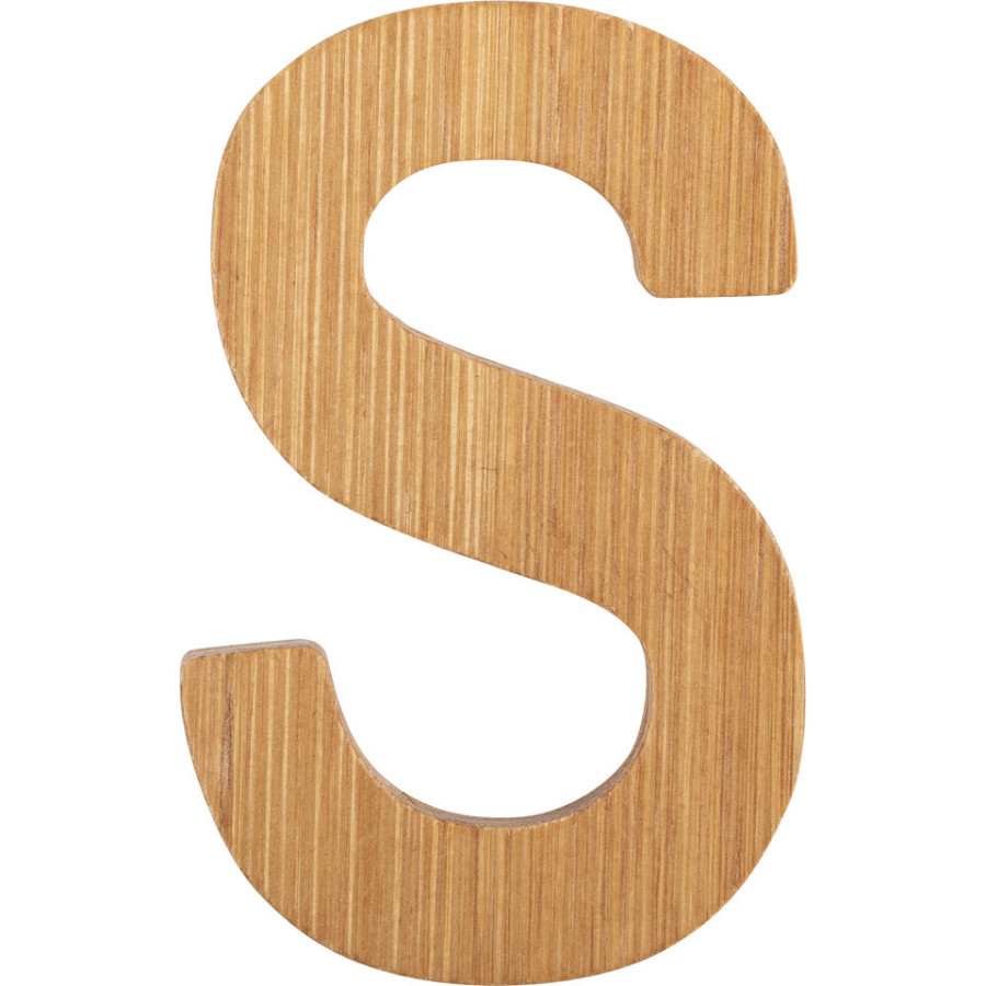 Bambusowy alfabet - literki na ścianę "S" 1 szt. / Small Foot Design Bambusowy alfabet - literki na ścianę "S" 1 szt. / Small Foot Design