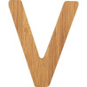 Bambusowy alfabet - literki na ścianę "V" 1 szt. / Small Foot Design