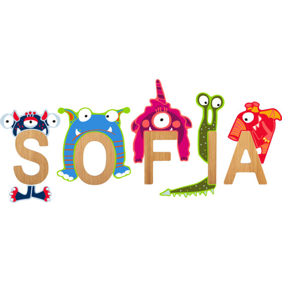 Alfabetowe potwory na ścianę "Al" 1 szt. / Small Foot Design