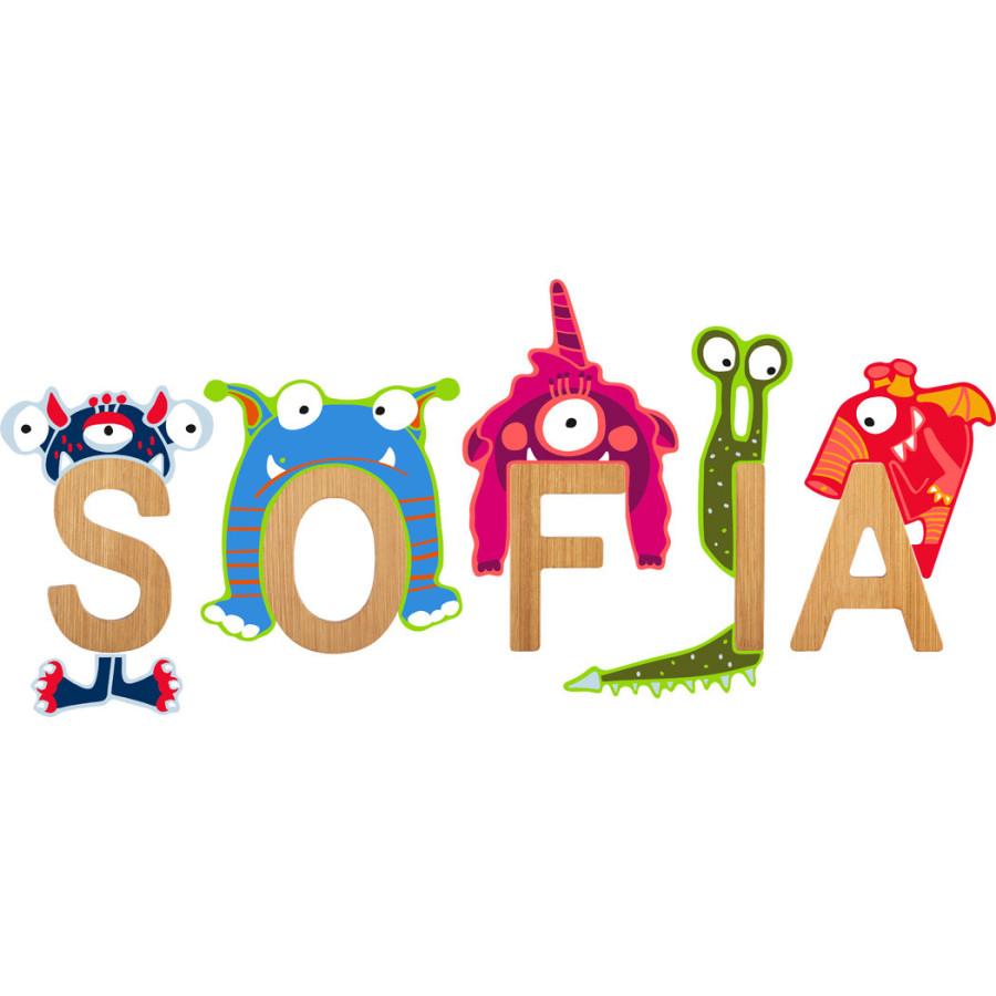 Alfabetowe potwory na ścianę "Al" 1 szt. / Small Foot Design