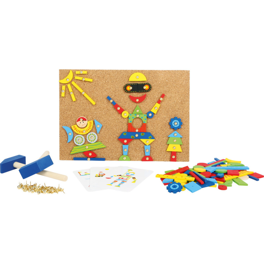 Puzzle przybijane na pinezki Roboty i pojazdy / Small Foot Design
