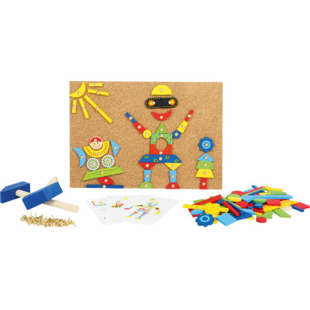 Puzzle przybijane na pinezki Roboty i pojazdy / Small Foot Design