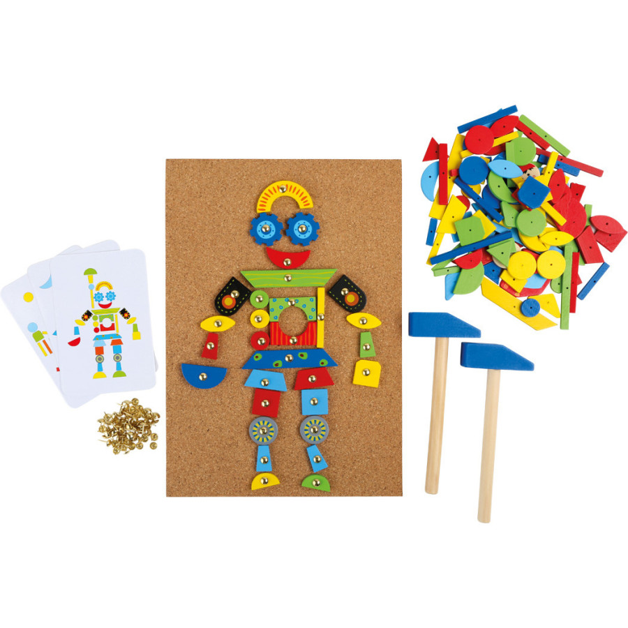 Puzzle przybijane na pinezki Roboty i pojazdy / Small Foot Design Puzzle przybijane na pinezki Roboty i pojazdy / Small Foot Design