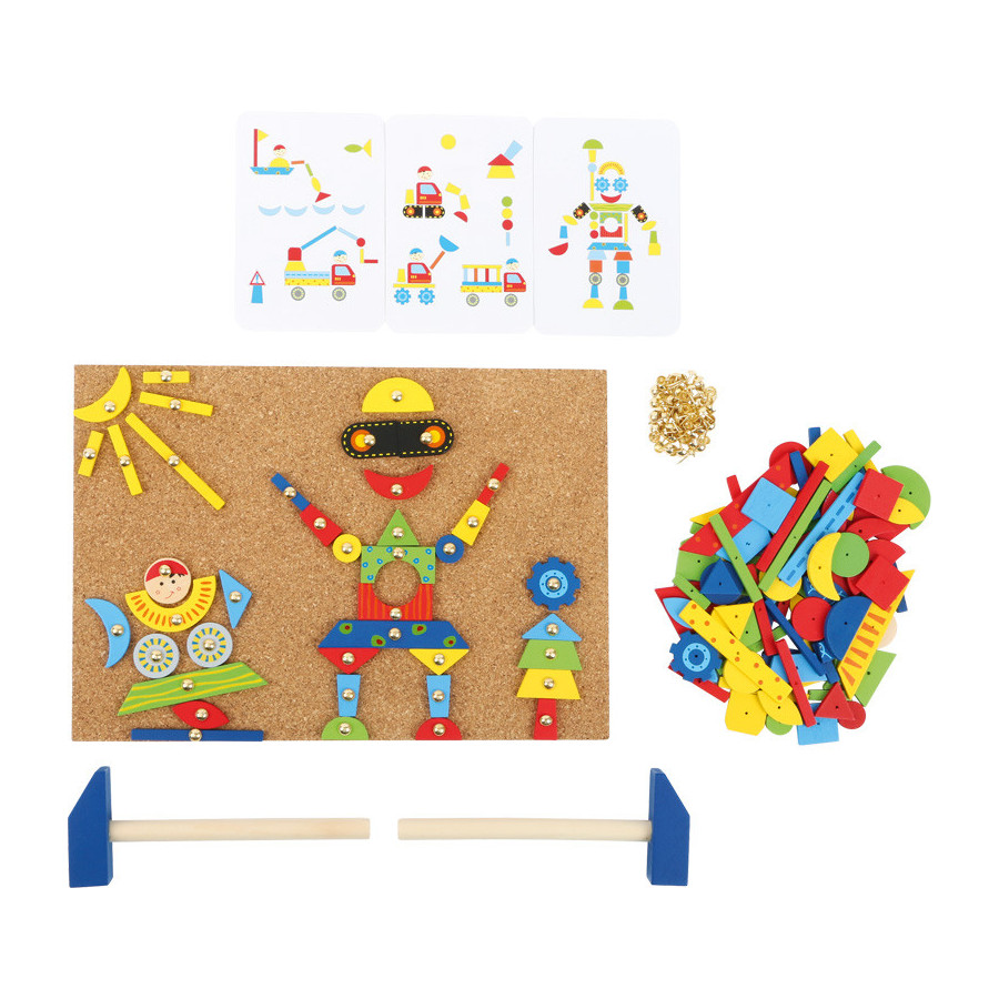 Puzzle przybijane na pinezki Roboty i pojazdy / Small Foot Design