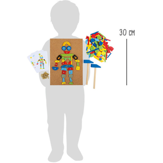 Puzzle przybijane na pinezki Roboty i pojazdy / Small Foot Design