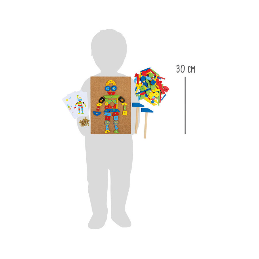 Puzzle przybijane na pinezki Roboty i pojazdy / Small Foot Design