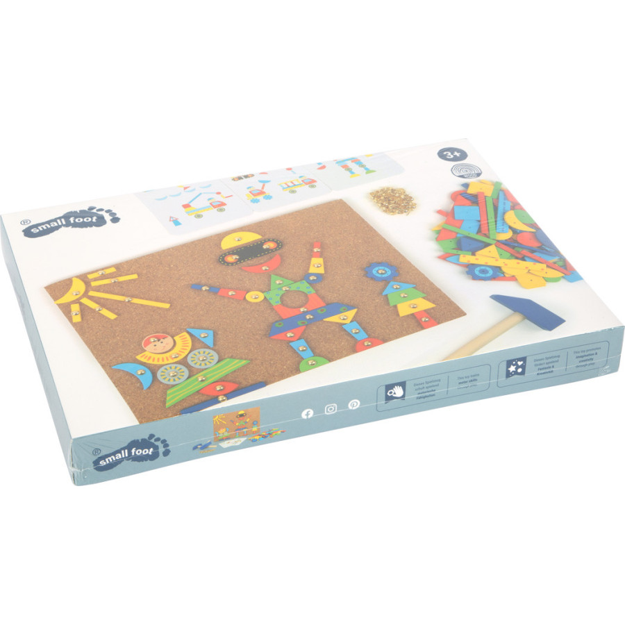 Puzzle przybijane na pinezki Roboty i pojazdy / Small Foot Design
