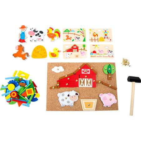 Puzzle przybijane na pinezki Farma / Small Foot Design