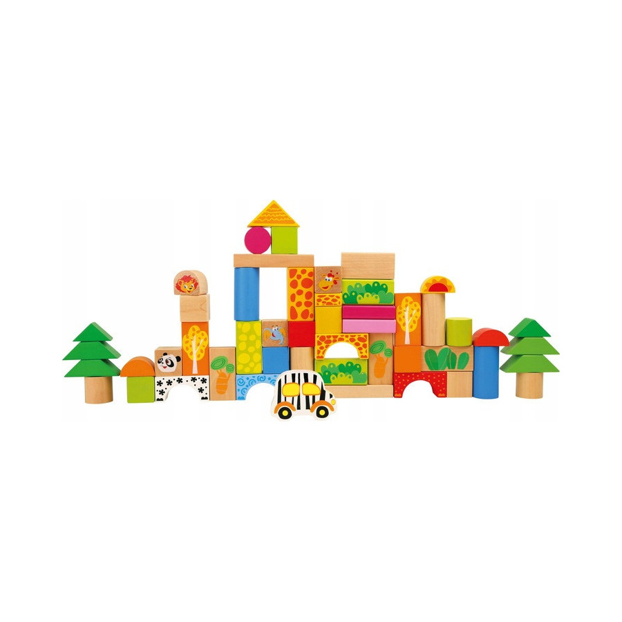 Drewniane klocki Zoo 50 el. / Small Foot Design