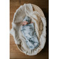 Zestaw BabyWrap Kokon + Czapeczka + Opaska Eukaliptus / Qbana Mama Zestaw BabyWrap Kokon + Czapeczka + Opaska Eukaliptus / Qbana Mama
