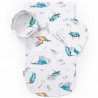 Zestaw BabyWrap Kokon + Czapeczka + Opaska Zimorodki / Qbana Mama