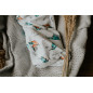 Zestaw BabyWrap Kokon + Czapeczka + Opaska Zimorodki / Qbana Mama
