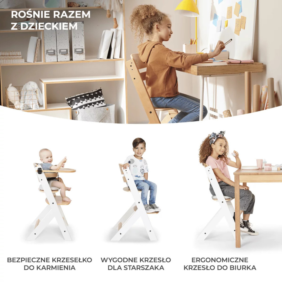 Krzesełko do karmienia Enock Natural / Kinderkraft