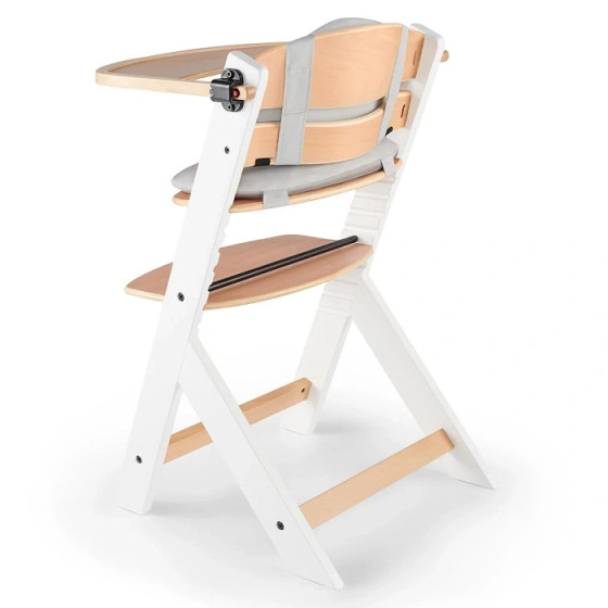 Krzesełko do karmienia Enock White + poduszka / Kinderkraft