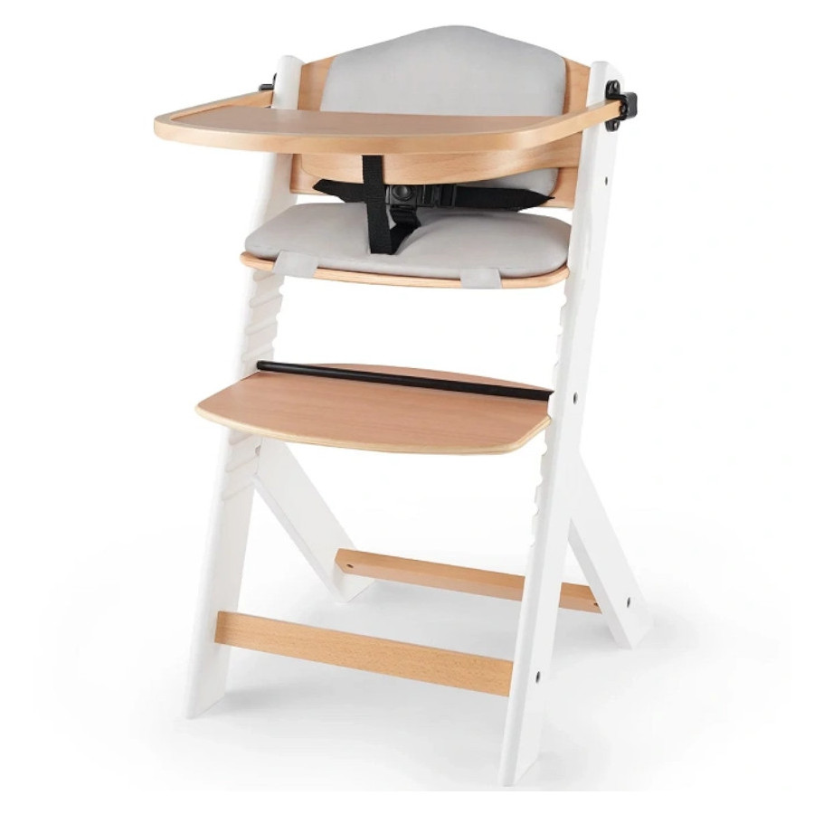 Krzesełko do karmienia Enock White + poduszka / Kinderkraft