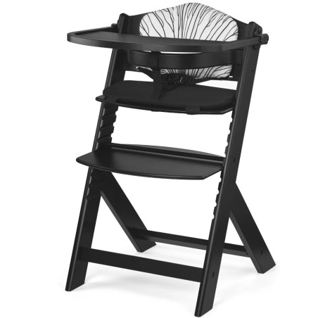 Krzesełko do karmienia Enock Black + poduszka / Kinderkraft