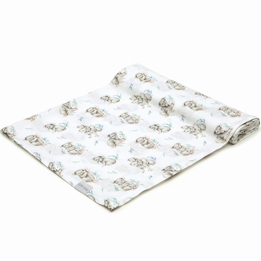 Otulacz muślinowy 120x120 cm Koala / Qbana Mama Otulacz muślinowy 120x120 cm Koala / Qbana Mama