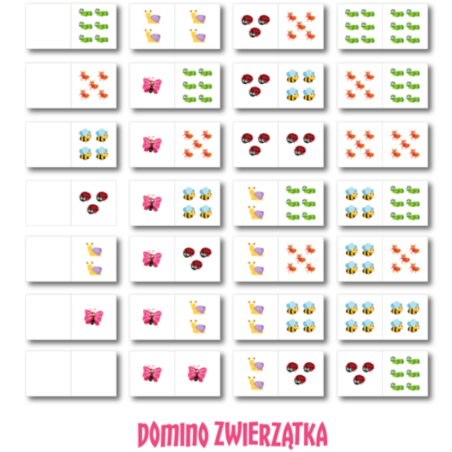 Gra domino Zwierzątka XXL 28 el. / Akson