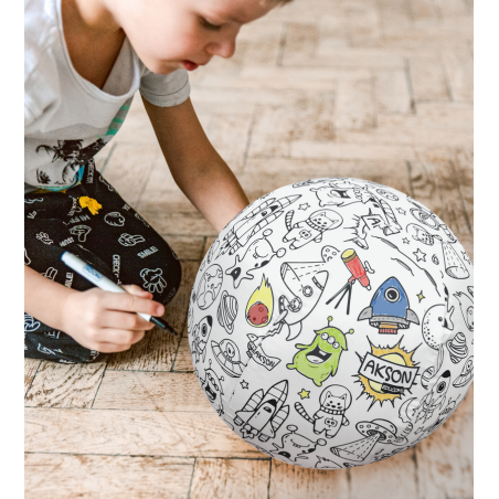 Piłka balonowa do kolorowania Kosmos 35 cm / Akson