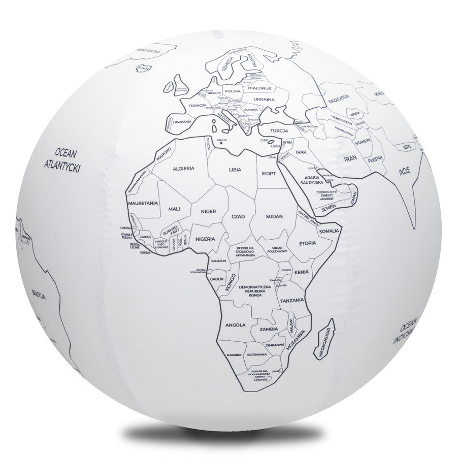 Piłka balonowa do kolorowania Państwa Świata PL 30 cm / Akson