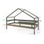 Łóżeczko młodzieżowe Hytte Zielone 200x90 cm / YappyKids Łóżeczko młodzieżowe Hytte Zielone 200x90 cm / YappyKids