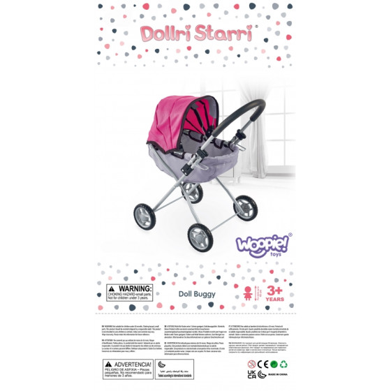 Trójkołowa spacerówka dla lalek Serce / Woopie
