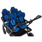 Wózek spacerowy do żłobka Lidoo Revers Blue 4-osobowy / Familidoo