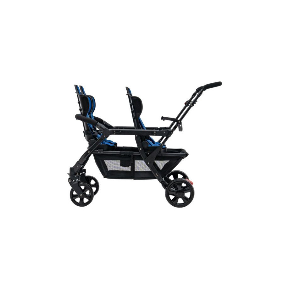Wózek spacerowy do żłobka Lidoo Revers Blue 4-osobowy / Familidoo