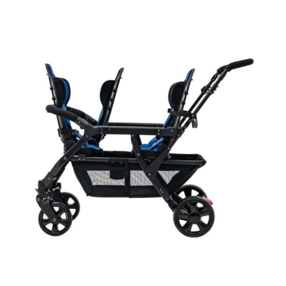 Wózek spacerowy do żłobka Lidoo Revers Blue 4-osobowy / Familidoo