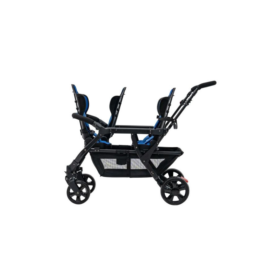 Wózek spacerowy do żłobka Lidoo Revers Blue 4-osobowy / Familidoo