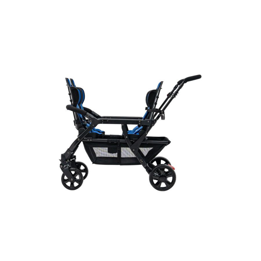 Wózek spacerowy do żłobka Lidoo Revers Blue 4-osobowy / Familidoo