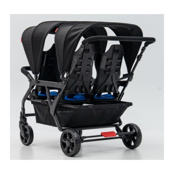 Wózek spacerowy do żłobka Lidoo Revers Blue 4-osobowy / Familidoo