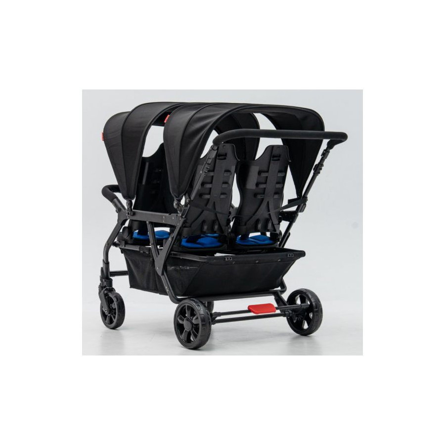 Wózek spacerowy do żłobka Lidoo Revers Blue 4-osobowy / Familidoo