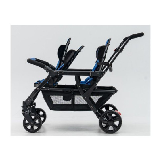 Wózek spacerowy do żłobka Lidoo Revers Blue 4-osobowy / Familidoo