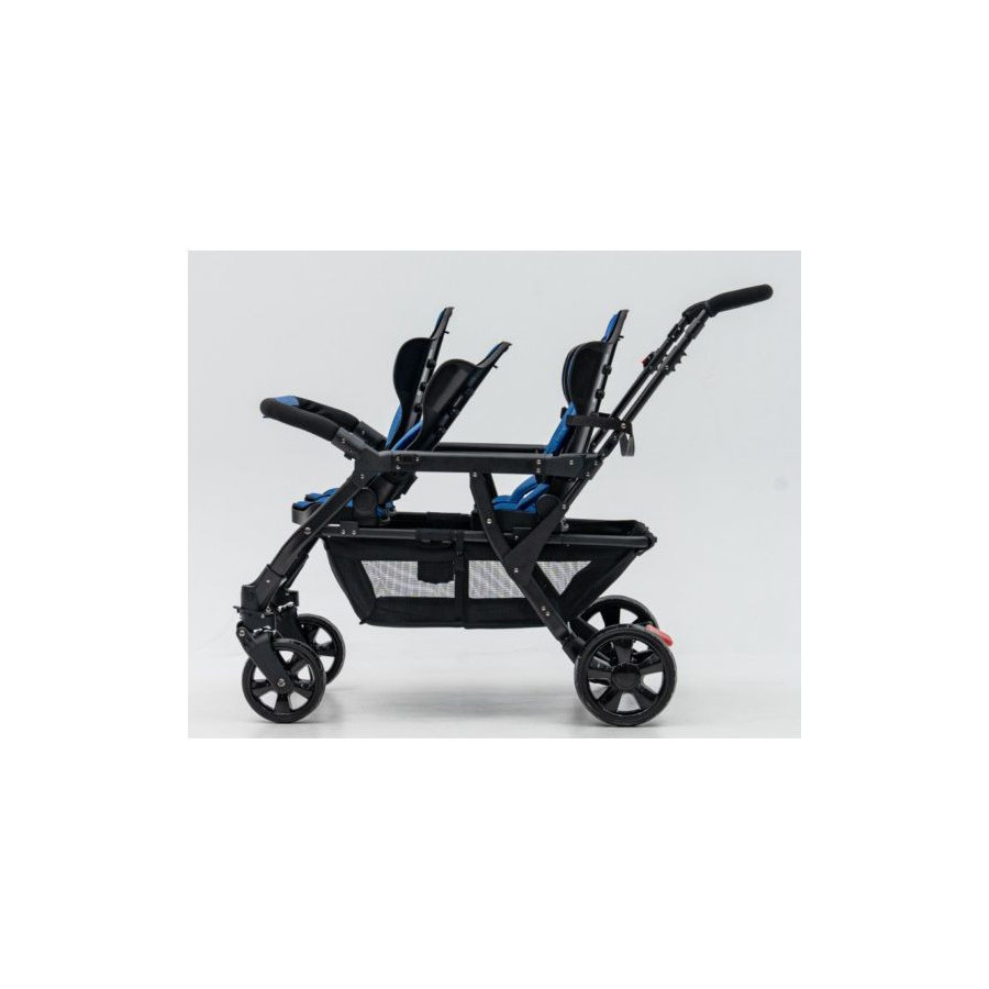 Wózek spacerowy do żłobka Lidoo Revers Blue 4-osobowy / Familidoo