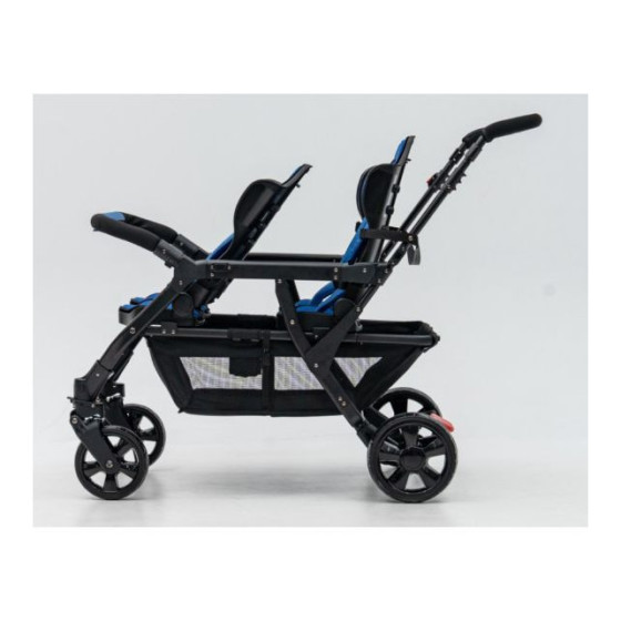 Wózek spacerowy do żłobka Lidoo Revers Blue 4-osobowy / Familidoo