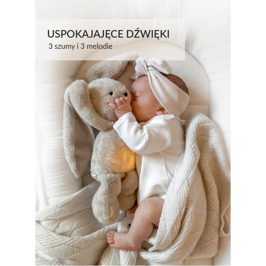 Szumiący królik 5w1 z lampką Beżowy / Szumisie