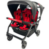 Wózek spacerowy do żłobka Lidoo Revers Red 4-osobowy / Familidoo