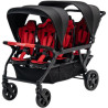 Wózek spacerowy do żłobka Lidoo Revers Red 6-osobowy / Familidoo