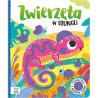 Książeczka sensoryczna z filcem Zwierzęta w dżungli / Aksjomat