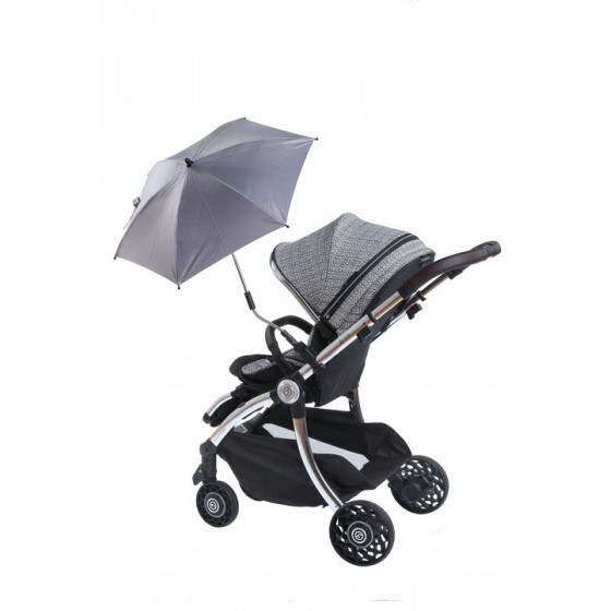 Uniwersalny parasol do wózka TB UV50 Mid grey / Titanium Baby