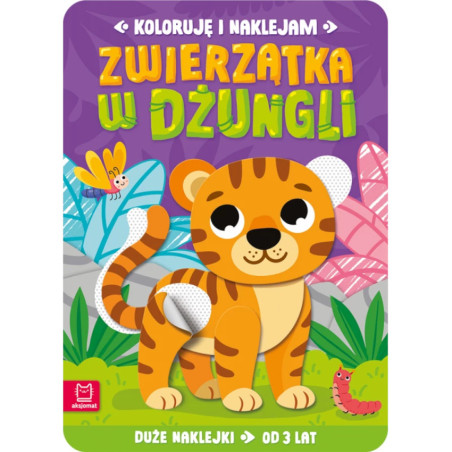 Koloruję i naklejam Zwierzątka w dżungli / Aksjomat