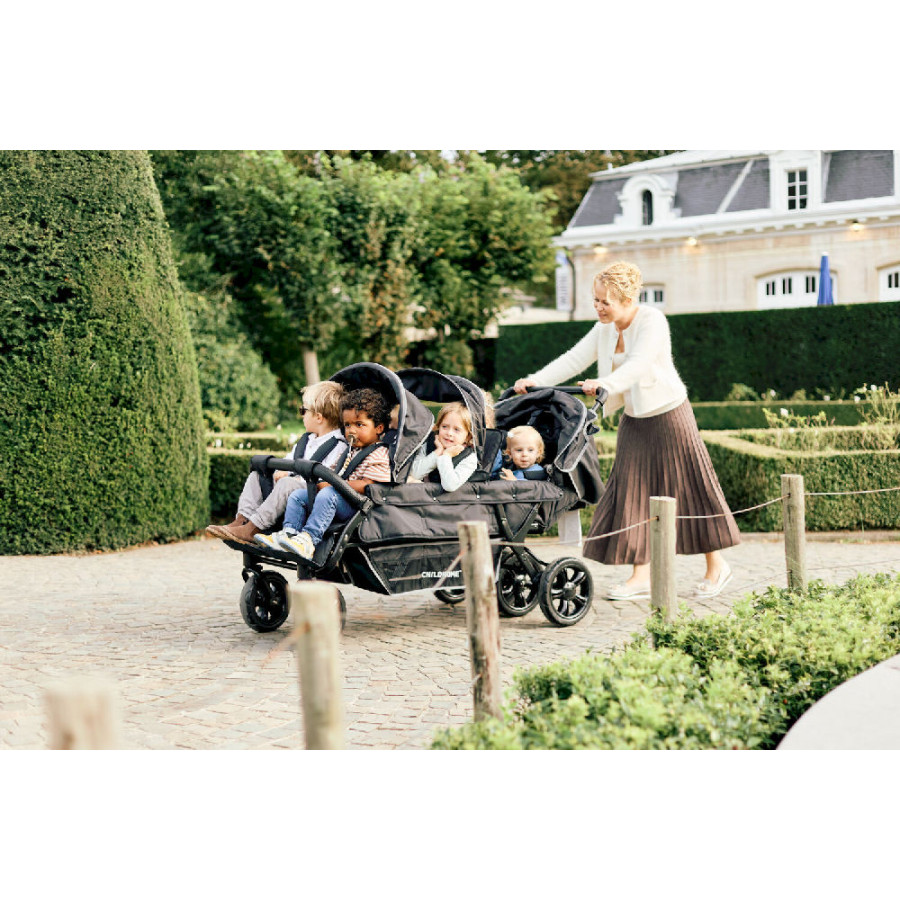 Wózek 6-osobowy do żłobka Sixseater Black / Childhome