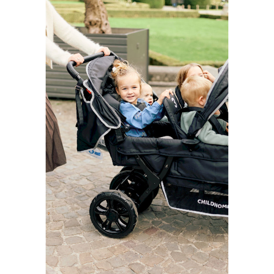 Wózek 6-osobowy do żłobka Sixseater Black / Childhome