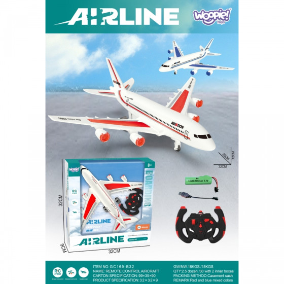 Zdalnie sterowany samolot pasażerski Airline / Woopie